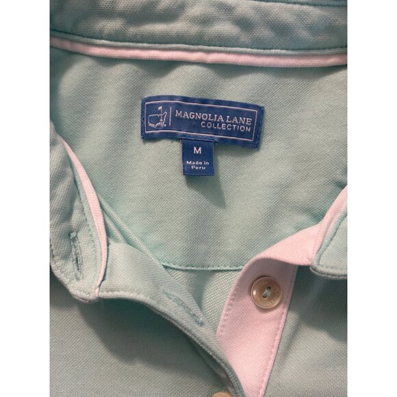 Magnolia Lane Masters Golf Polo Shirt Aqua Augusta National Medium - Picture 4 of 5